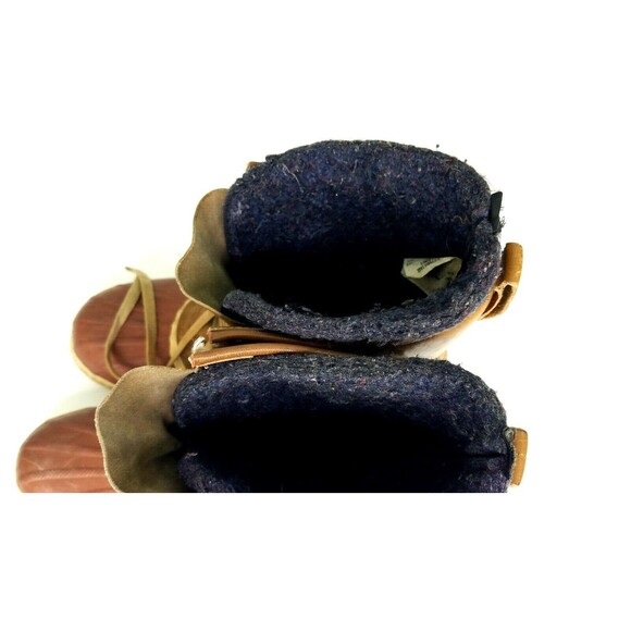 Sorel Leather Boots Mens Size 8 Tan Brown Premium Lace Up w Liner - Picture 5 of 6